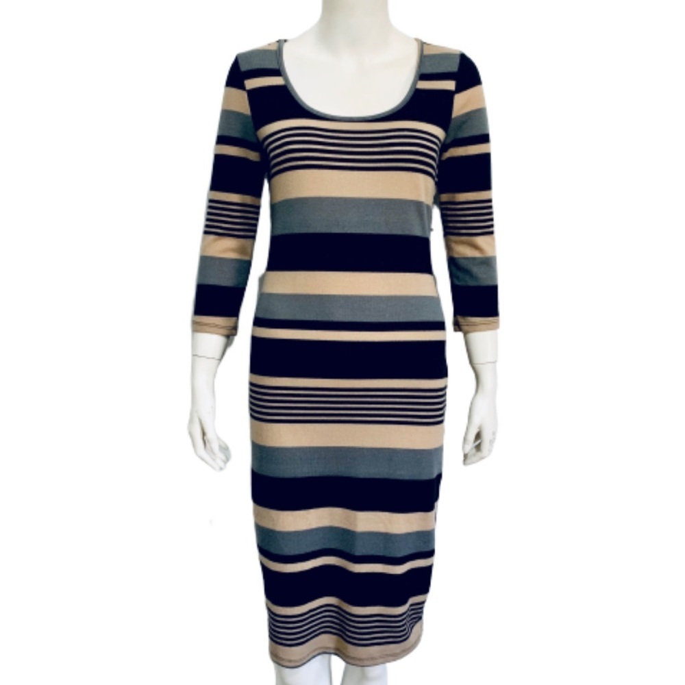 FEATHERS | Long Sleeved Striped Sweater Dress M